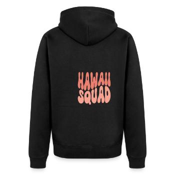 Waikiki Honolulu Island - Unisex Premium Bio Zip Hoodie - Schwarz - Hinten - Nico (187cm)