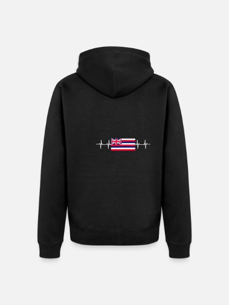Waikiki Honolulu Island - Unisex Premium Organic Zip Hoodie - black