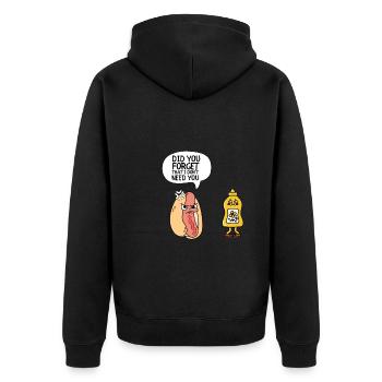 Citation sarcastique - Avez-vous oublié que je n’ai pas besoin - Veste à capuche bio Premium Unisexe - noir - Dos - Nico (187cm)