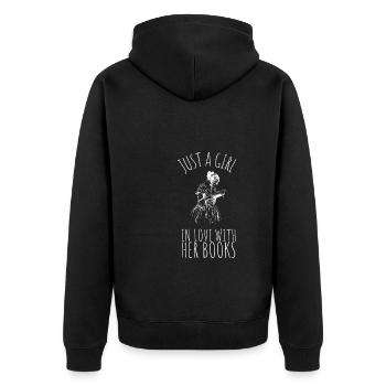 Reading For Girls - Juste une fille amoureuse d’elle - Veste à capuche bio Premium Unisexe - noir - Dos - Nico (187cm)