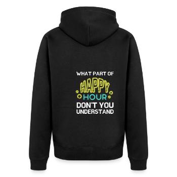 Funny Drinking - You look like I need another beer - Unisex Premium Bio Zip Hoodie - Schwarz - Hinten - Nico (187cm)