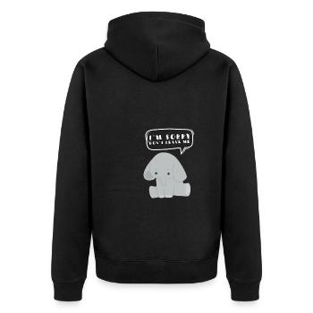 Excuses de couple - Je suis désolé de ne pas me quitter - Veste à capuche bio Premium Unisexe - noir - Dos - Nico (187cm)