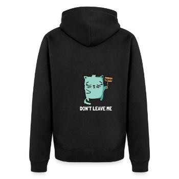 Couples Apology - I'm sorry don't leave me - Unisex Premium Organic Zip Hoodie - black - Back - Nico (187cm)