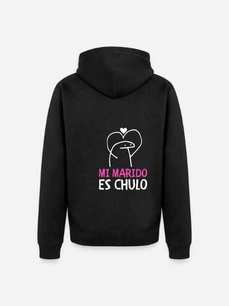 Matrimony - My Husband is - Unisex Premium Organic Zip Hoodie - black