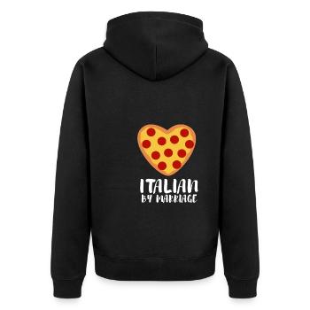 Italia - Italien par mariage - Veste à capuche bio Premium Unisexe - noir - Dos - Nico (187cm)