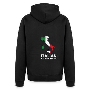 Italia - Italien par mariage - Veste à capuche bio Premium Unisexe - noir - Dos - Nico (187cm)