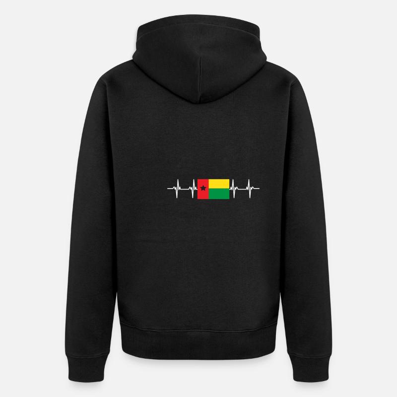 Drapeau africain - Guinée Bissau - Veste à capuche bio Premium Unisexe - noir