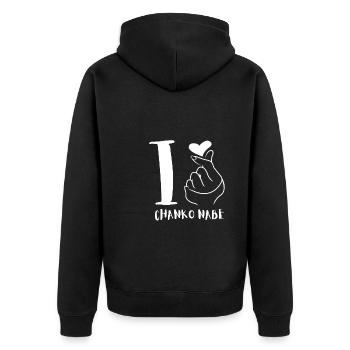Ragoût de sumo - Hot Pot Chanko Hub - Veste à capuche bio Premium Unisexe - noir - Dos - Nico (187cm)