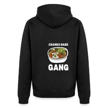 Ragoût de sumo - Hot Pot Chanko Hub - Veste à capuche bio Premium Unisexe - noir - Dos - Nico (187cm)