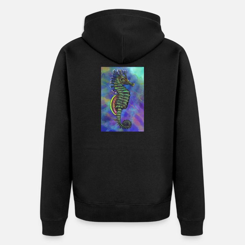 hippocampe - Veste à capuche bio Premium Unisexe - noir