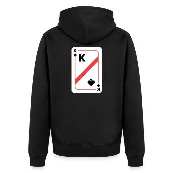 Carte de poker King of Spades - Veste à capuche bio Premium Unisexe - noir - Dos - Nico (187cm)