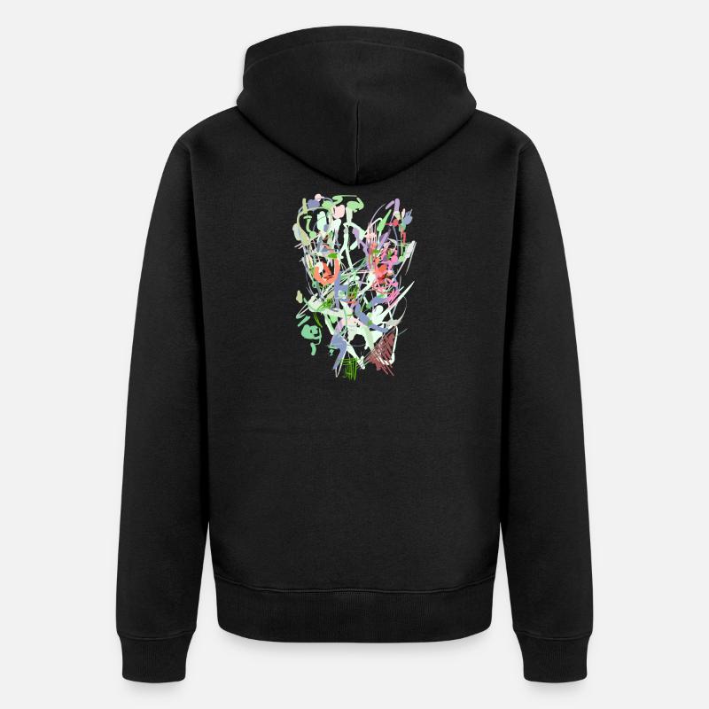 Hintergrund Design - Pastell - Unisex Premium Bio Zip Hoodie - Schwarz