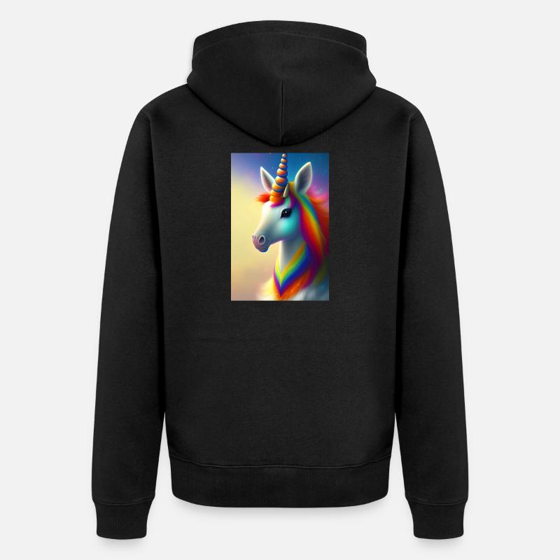 Licorne - Veste à capuche bio Premium Unisexe - noir