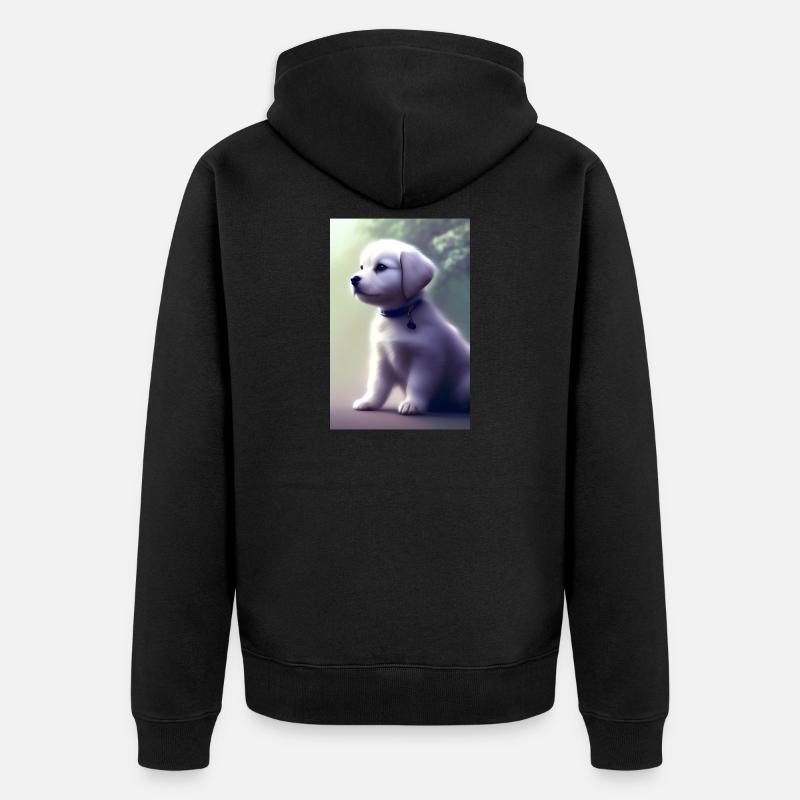 Bébé chien - Veste à capuche bio Premium Unisexe - noir