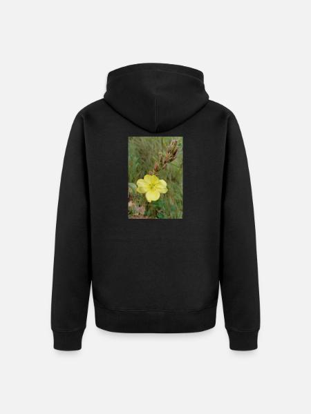 Good Morning Yellow Evening Primrose - Unisex Premium Organic Zip Hoodie - black