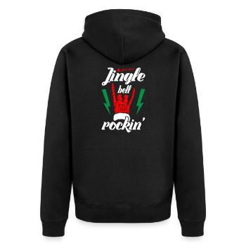 Jingle bell Rockin Musique de Noël - Veste à capuche bio Premium Unisexe - noir - Dos - Nico (187cm)