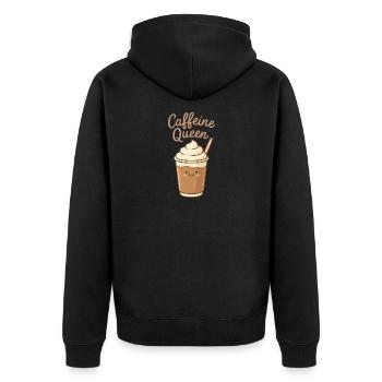 Caffeine Queen – Pour les amateurs de caféine - Veste à capuche bio Premium Unisexe - noir - Dos - Nico (187cm)