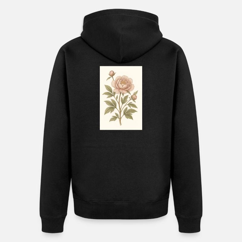 Une fleur classique - Veste à capuche bio Premium Unisexe - noir