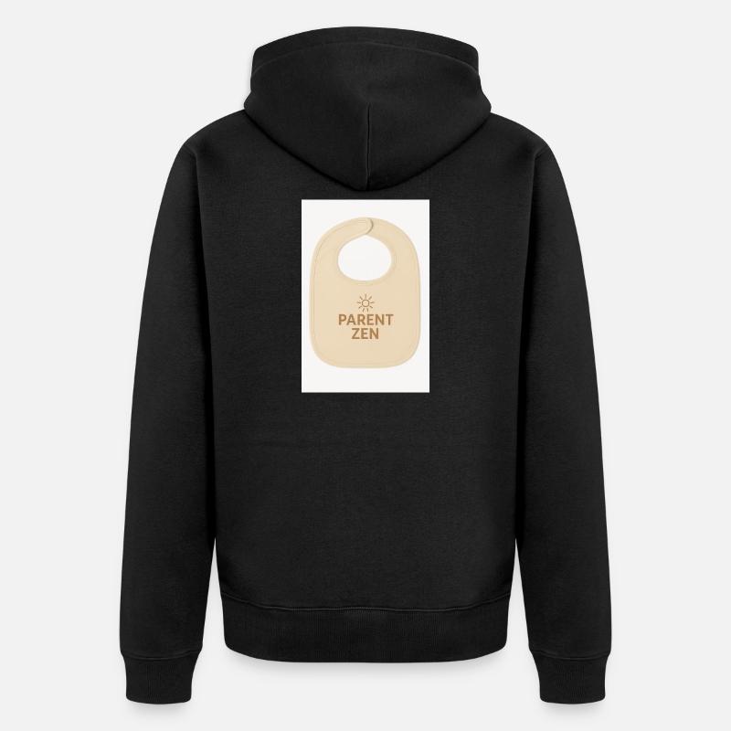 Bavoir zen pour bébé cool - Veste à capuche bio Premium Unisexe - noir