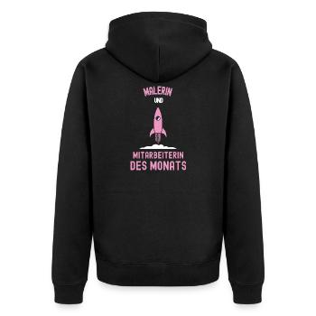 Best Painter Employee of the Month Painting - Unisex Premium Organic Zip Hoodie - black - Back - Nico (187cm)