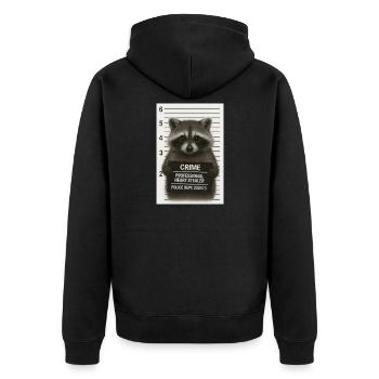 Raton laveur – vol de cœur avec un système - Veste à capuche bio Premium Unisexe - noir - Dos - Nico (187cm)