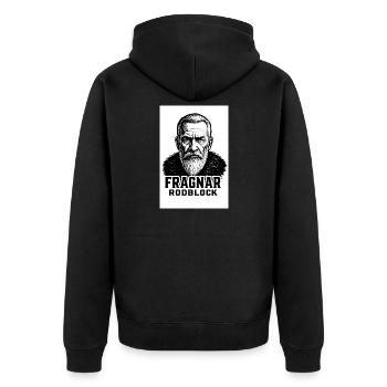 Fragnar Rodblock Viking Portrait - Veste à capuche bio Premium Unisexe - noir - Dos - Nico (187cm)