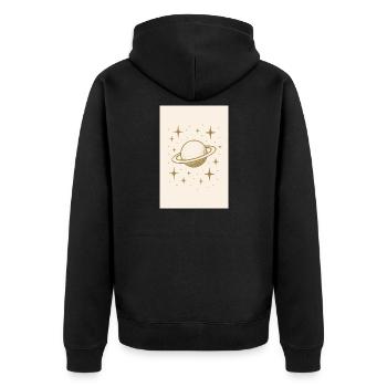 Étoile - Veste à capuche bio Premium Unisexe - noir - Dos - Nico (187cm)