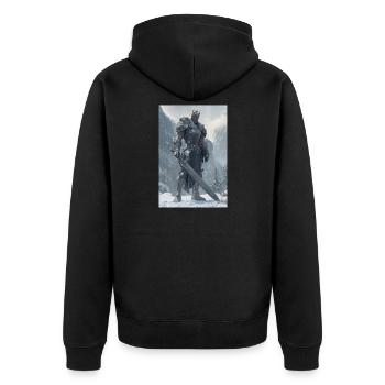 Armure de givre de seigneur de guerre - Veste à capuche bio Premium Unisexe - noir - Dos - Nico (187cm)
