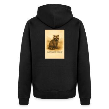 Gardien de la nuit raton laveur - Veste à capuche bio Premium Unisexe - noir - Dos - Nico (187cm)