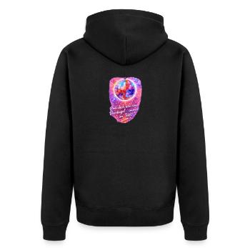 Spin like a disco ball - Unisex Premium Organic Zip Hoodie - black - Back - Nico (187cm)