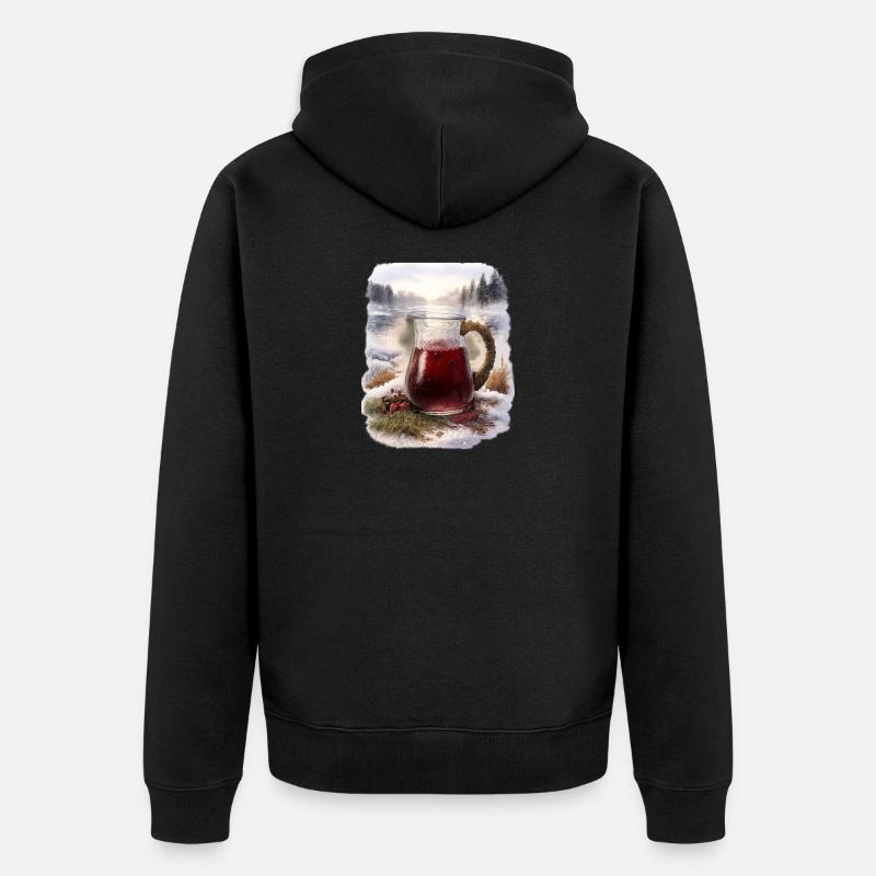 Carafe de Mors d’hiver - Veste à capuche bio Premium Unisexe - noir