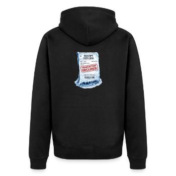 Eingefrorene Quittung: Abgelehnte Transaktion - Unisex Premium Bio Zip Hoodie - Schwarz - Hinten - Nico (187cm)