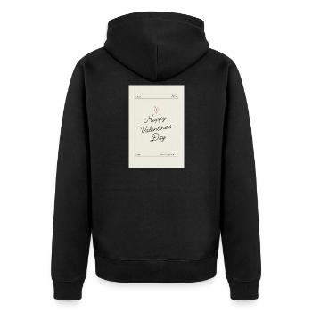 Bonne Saint-Valentin, mon amour - Veste à capuche bio Premium Unisexe - noir - Dos - Nico (187cm)