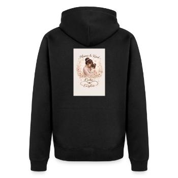 Mother Daughter - Unisex Premium Organic Zip Hoodie - black - Back - Nico (187cm)