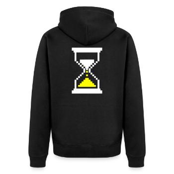 Pixel Hourglass Loading Bar Retro Gaming - Veste à capuche bio Premium Unisexe - noir - Dos - Nico (187cm)