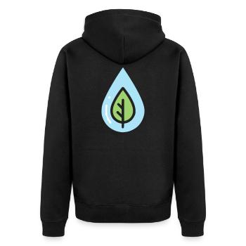 Eco Drop Nature Conservation - Veste à capuche bio Premium Unisexe - noir - Dos - Nico (187cm)