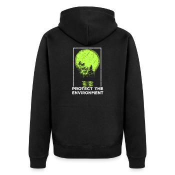 Protéger la nature - Veste à capuche bio Premium Unisexe - noir - Dos - Nico (187cm)