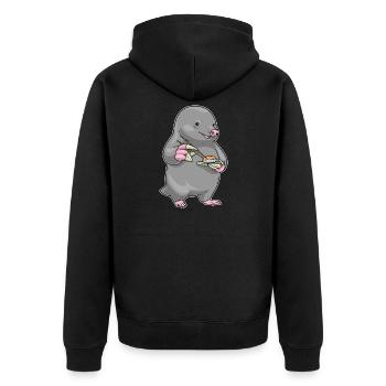 Mole Sushi - Veste à capuche bio Premium Unisexe - noir - Dos - Nico (187cm)