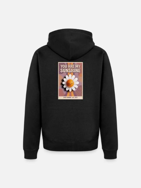 Du er min solskinn Daisy Pop Art - Premium økologisk unisex-hettejakke - svart