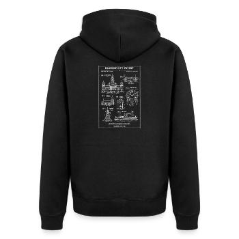 Plan directeur de la ligne de cite de Glasgow - Veste à capuche bio Premium Unisexe - noir - Dos - Nico (187cm)