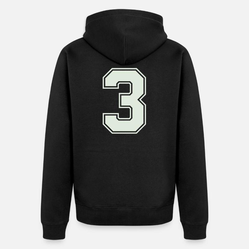 3 - Veste à capuche bio Premium Unisexe - noir