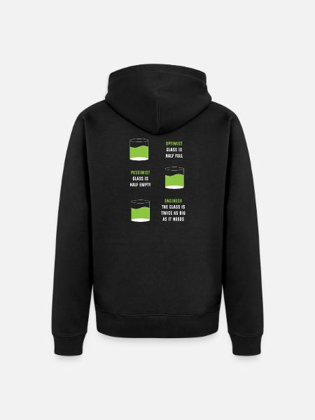 Ingenieur Student - Unisex Premium Bio Zip Hoodie - Schwarz