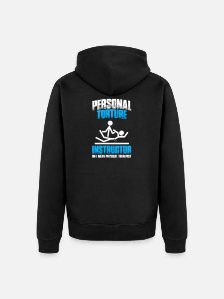 Instructor Physiotherapie Physio Physiotherapeut - Unisex Premium Bio Zip Hoodie - Schwarz