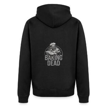Baking Dead Zombie Baker Creepy Baker - Unisex Premium Organic Zip Hoodie - black - Back - Nico (187cm)