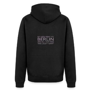 Mes enfants étaient à Berlin et tout ce que j’ai - Veste à capuche bio Premium Unisexe - noir - Dos - Nico (187cm)