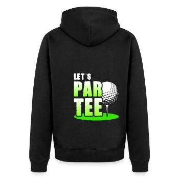 Let's Par Tee Golf Player Golfing Golf Course Golf - Unisex Premium Bio Zip Hoodie - Schwarz - Hinten - Nico (187cm)
