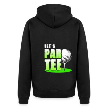 Let's Par Tee Golf Player Golfing Golf Course Golf - Unisex Premium Bio Zip Hoodie - Schwarz - Hinten - Nico (187cm)