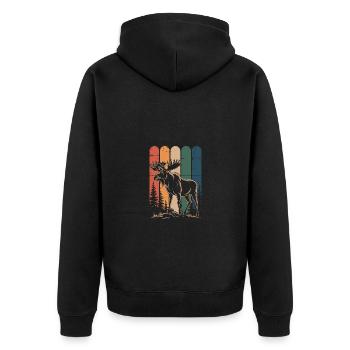 Orignal vintage - Veste à capuche bio Premium Unisexe - noir - Dos - Nico (187cm)