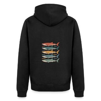 Requin baleine Requin Créatures de la mer Mer - Veste à capuche bio Premium Unisexe - noir - Dos - Nico (187cm)