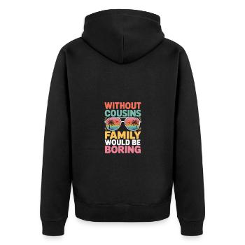 Cousin - Veste à capuche bio Premium Unisexe - noir - Dos - Nico (187cm)